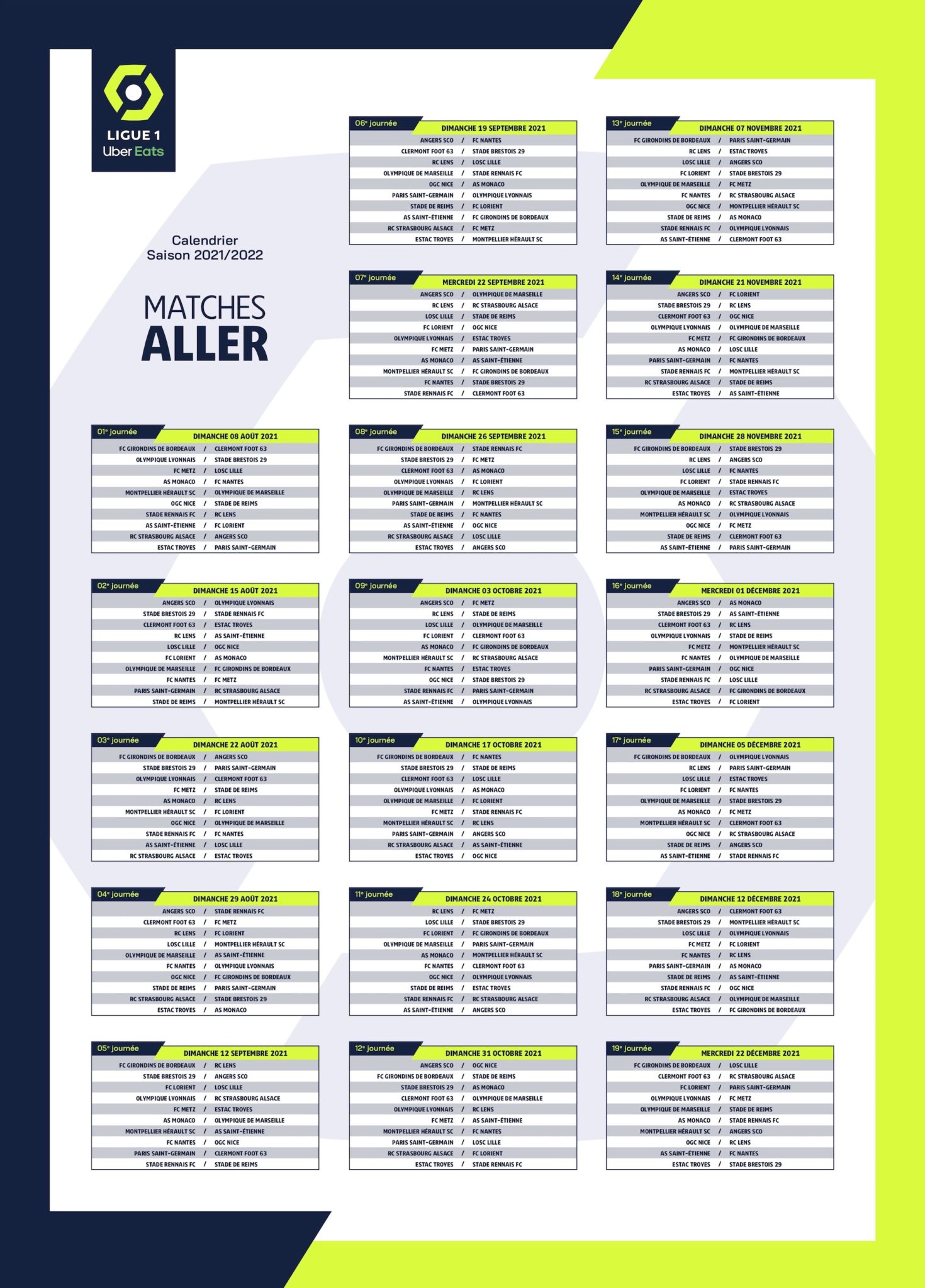 Ol Calendrier Ligue 1 