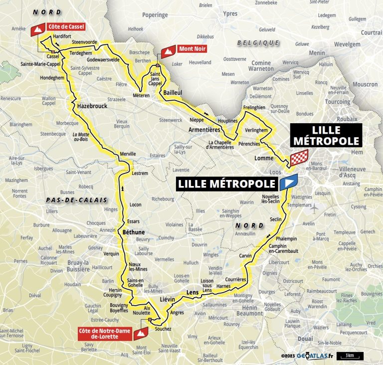 TOUR DE FRANCE 2025 LES CARTES DES ÉTAPES DU GRAND DÉPART NORDSPORTS MAG